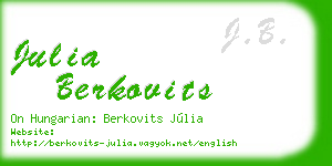 julia berkovits business card